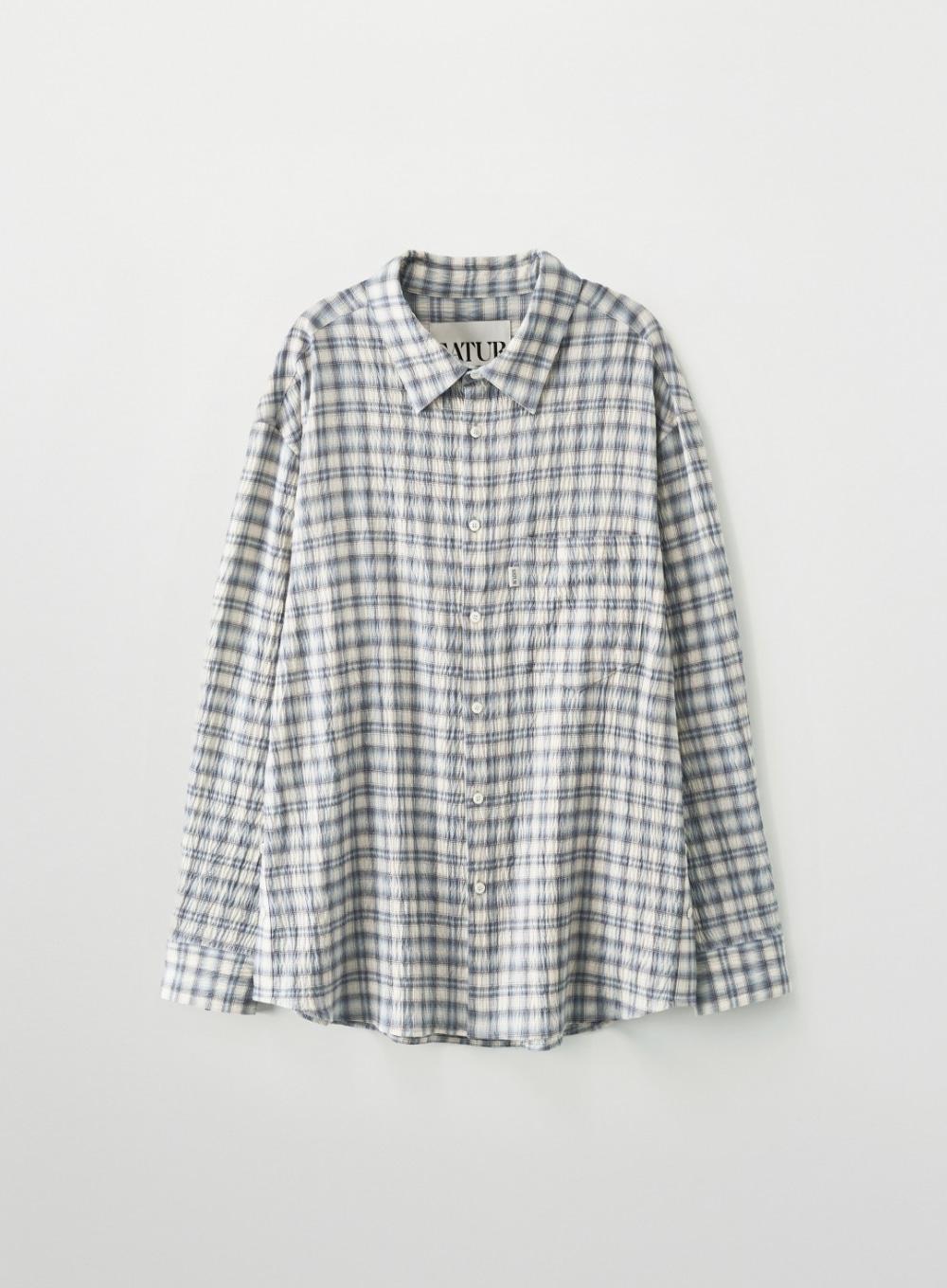 [RIIZE's Pick] Over Size Check Shirt - Blue