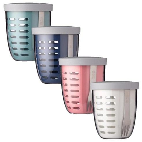 [정품] Mepal 메팔 푸르트팟 후르츠팟 과일도시락 밀폐용기 직장인아침도시락 학생도시락통, 노르딕 블루, 1개