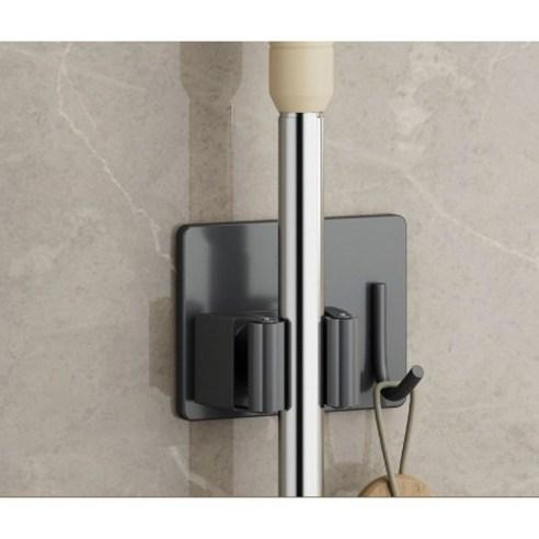 레디박스 스텐304 강력접착 편리한 청소 도구걸이 후크 5개, 다크그레이, 5개