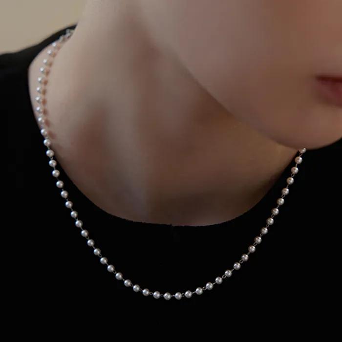 [Silver925] Pearl tail necklace