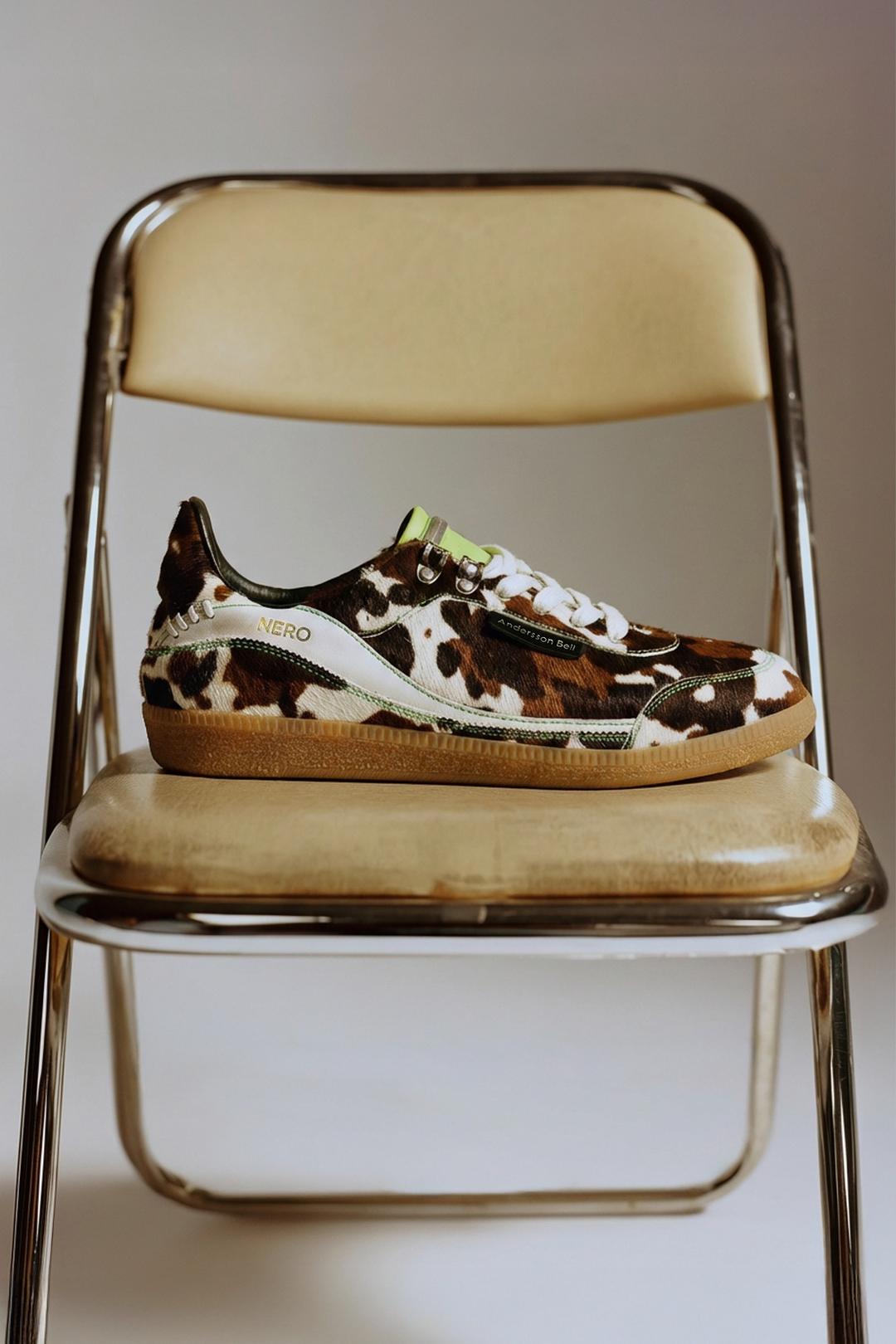 UNISEX NERO TRAINER aaa517u(WHITE/BROWN/GREEN)