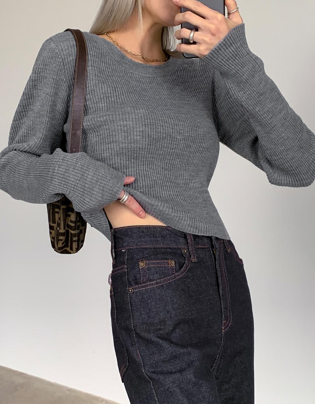 [3천장판매] [MADE] 미카엘 라운드 골지 니트