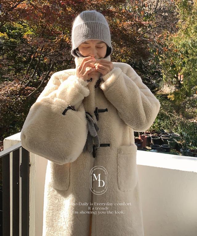 [주문폭주 입고순 순차출고ㅠ] (단독진행) New 므레 더플 롱무스탕 (가방set  -20도 무섭지 않은 너어무 따뜻한 롱무스탕!)