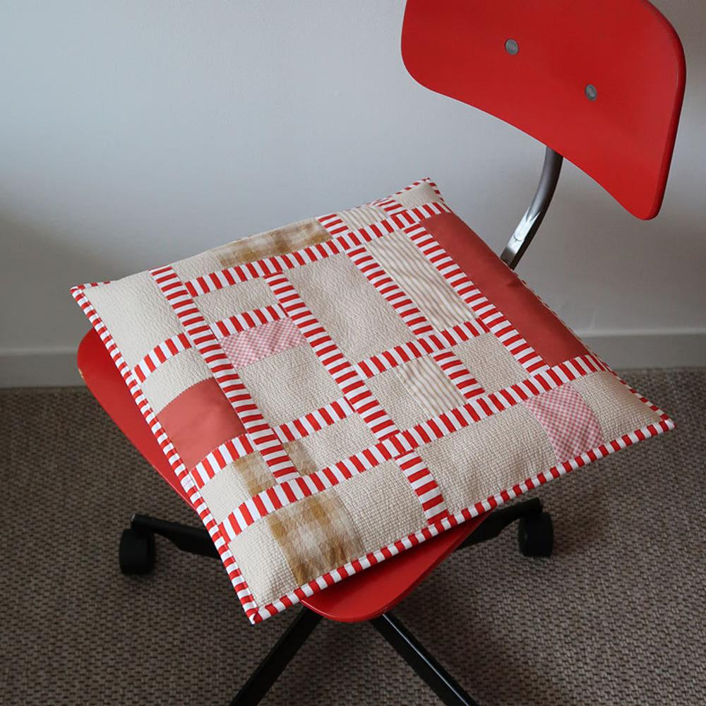 appliqué sitting cushion cover (2way)