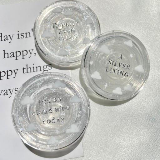 맥세이프가능 구름이니셜 투명 그립 스마트톡 생일선물