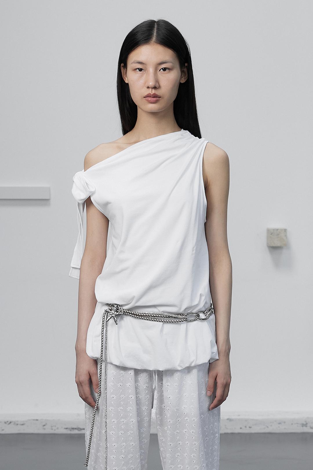OPEN BIND SLEEVELESS / WHITE