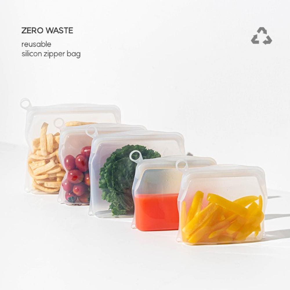생활백서 실리콘 지퍼백 지퍼팩 제로웨이스트 (500ml/1000ml/1500ml) 세트