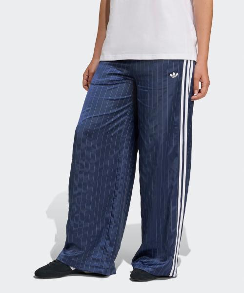 핀스트라이프 새틴 와이드 팬츠 - 나이트인디고 / KD2296