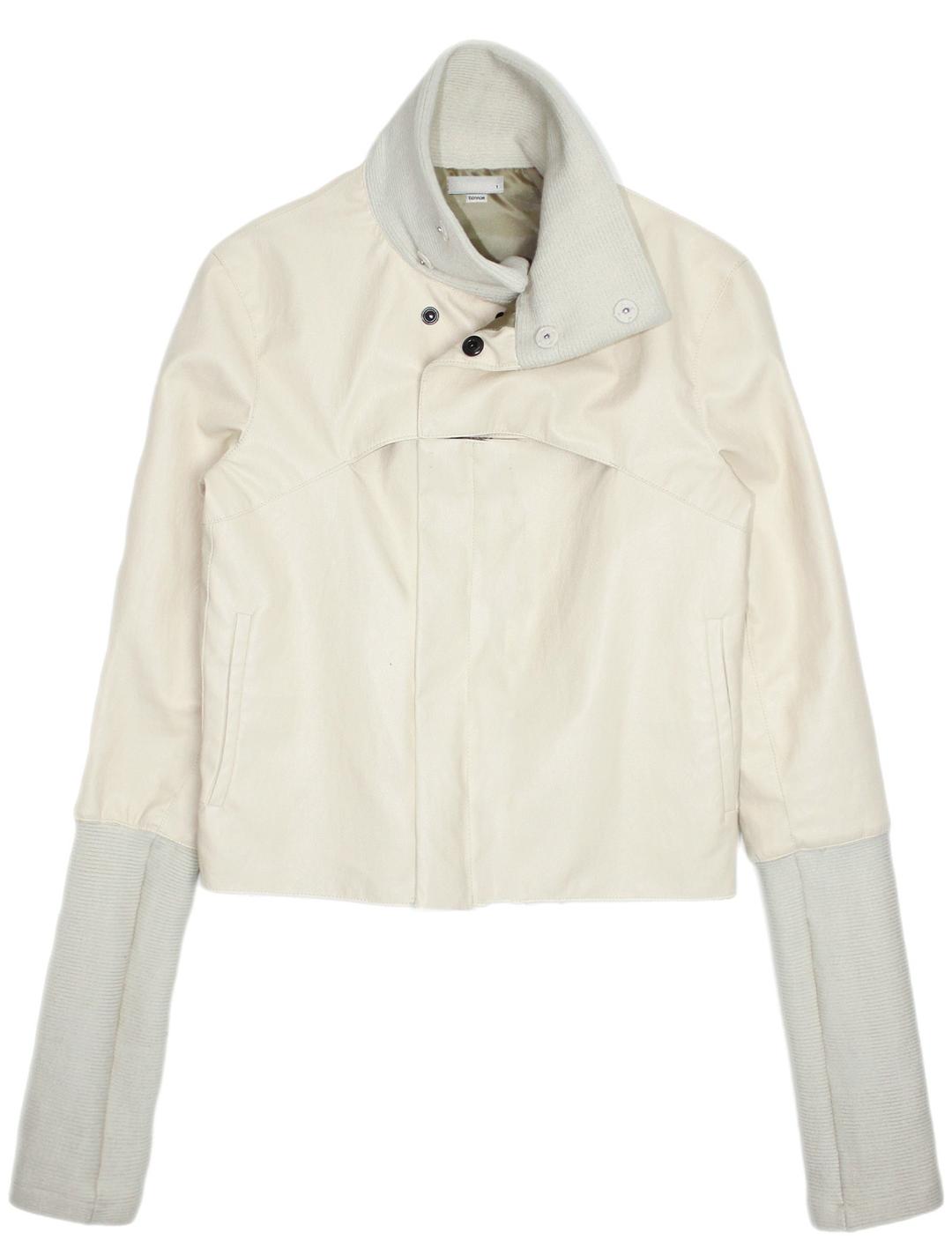 (11월 6일 발송) Crack leather jacket (Ivory)