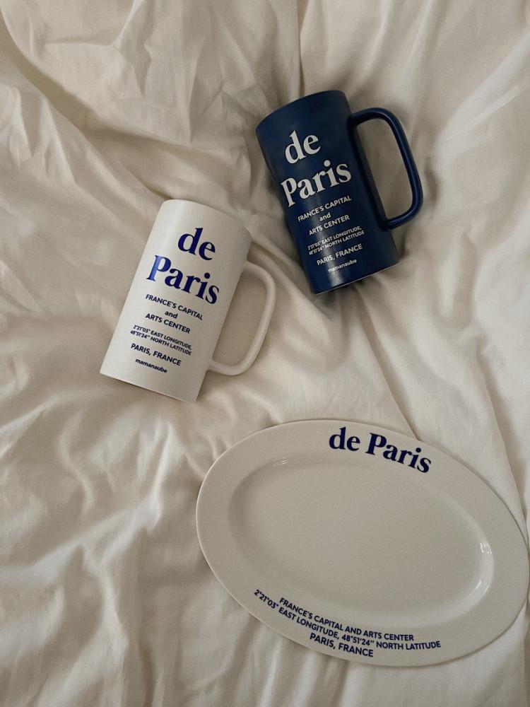 de Paris Cup(500ml) 2color / 홈카페 레터링 대용량 머그컵