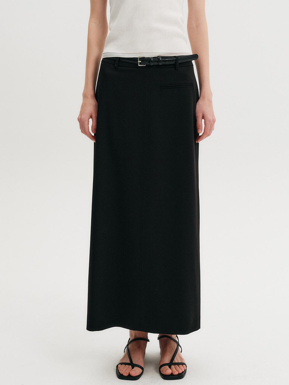 룩캐스트 제나 클래식 맥시 스커트_블랙 / JENA CLASSIC MAXI SKIRT_BLACK