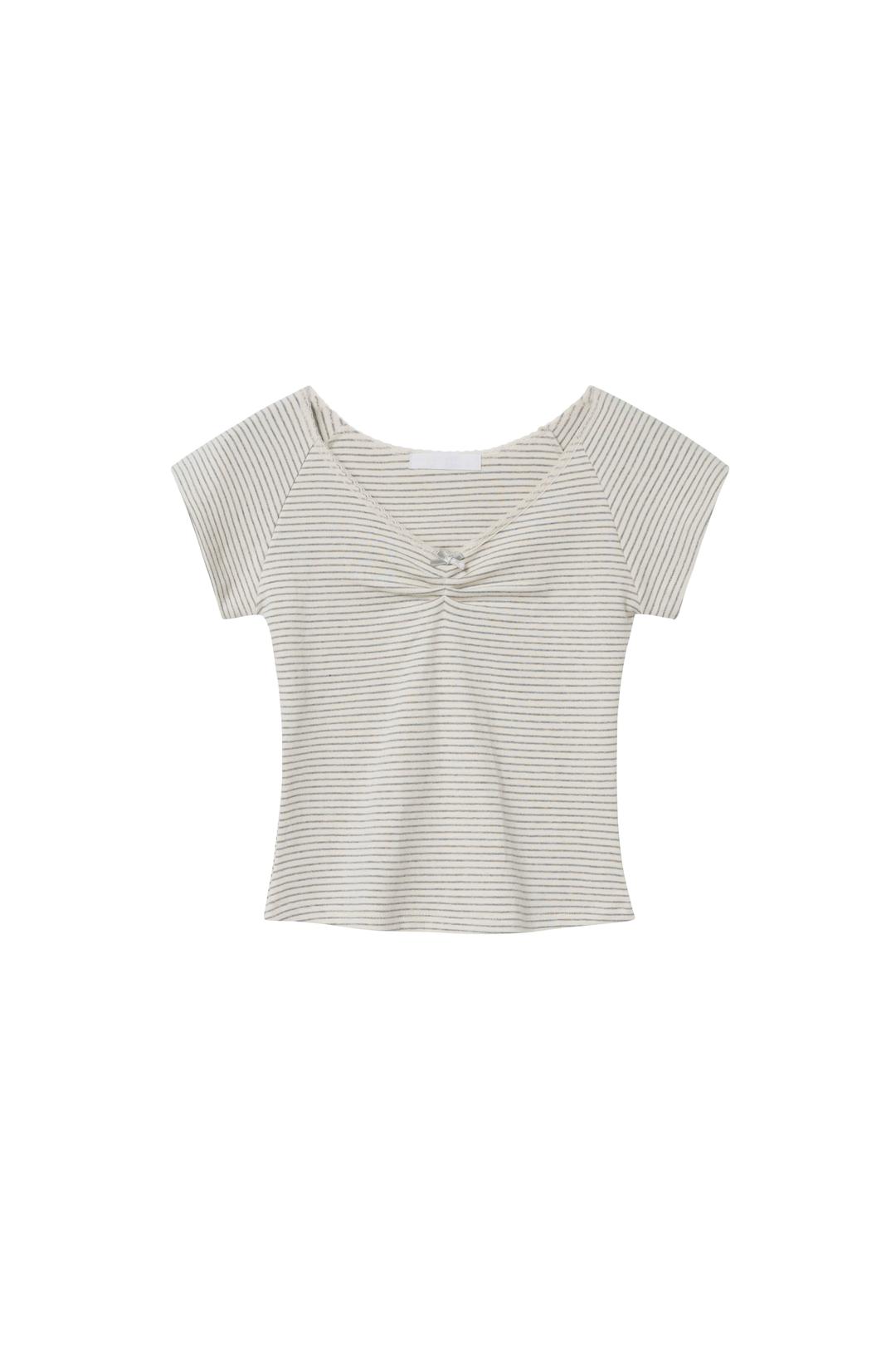 Daydream Fitted Top [Grey Stripe]