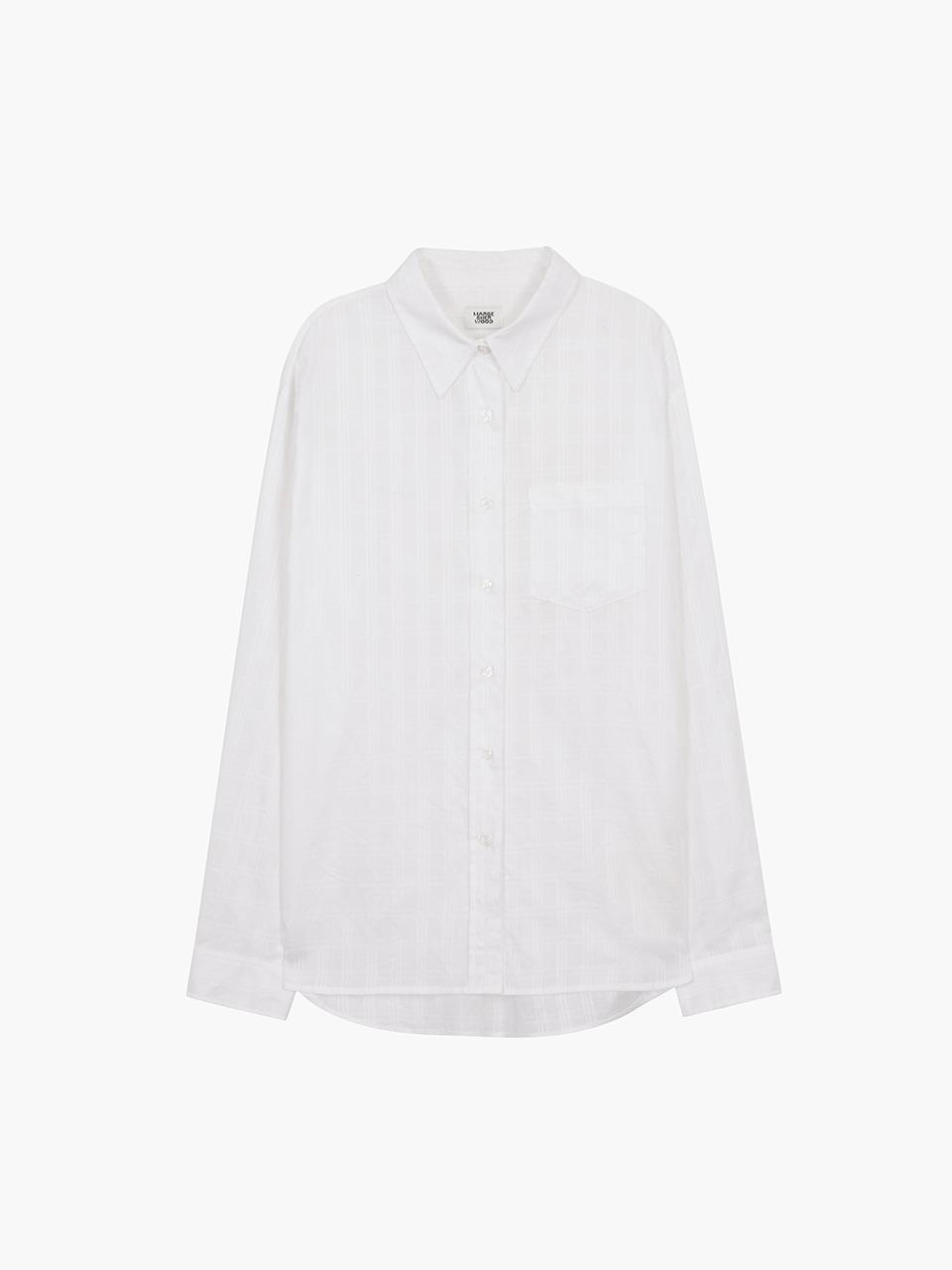 COTTON DOBBY SHIRT_white