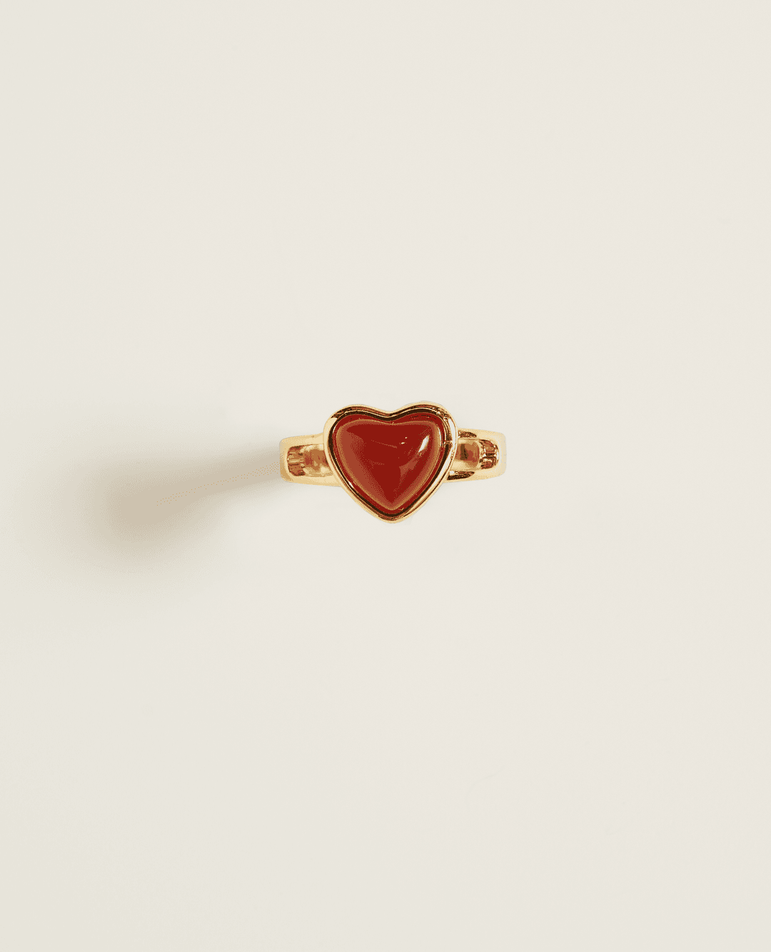 Carnelian Heart Ring