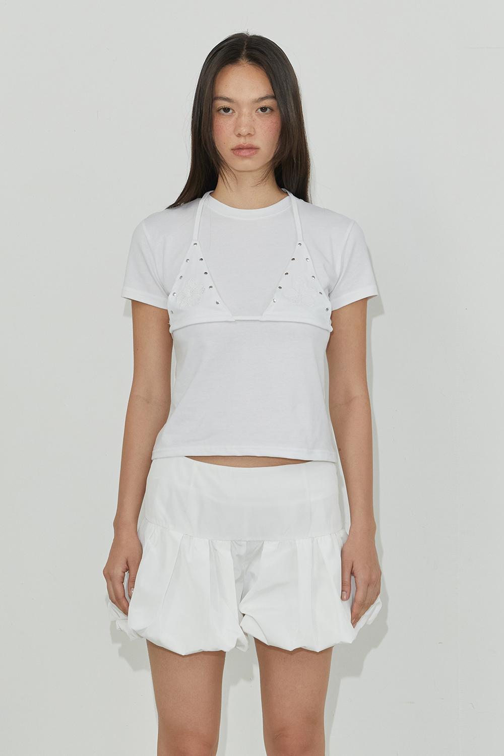 BIKINI LAYERED TOP / IVORY