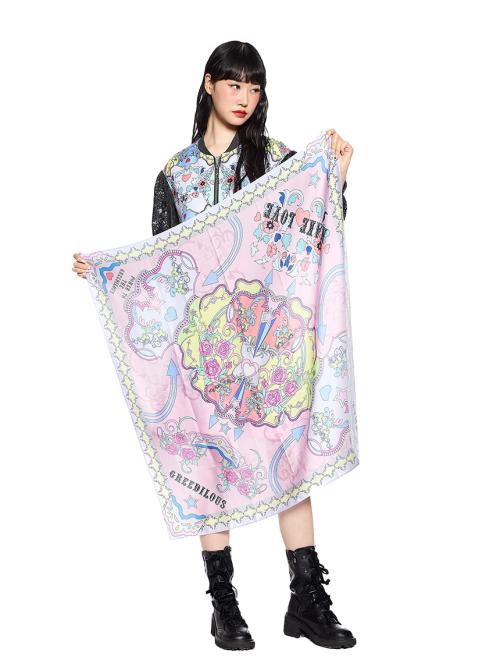 Western Heart Print Scarf