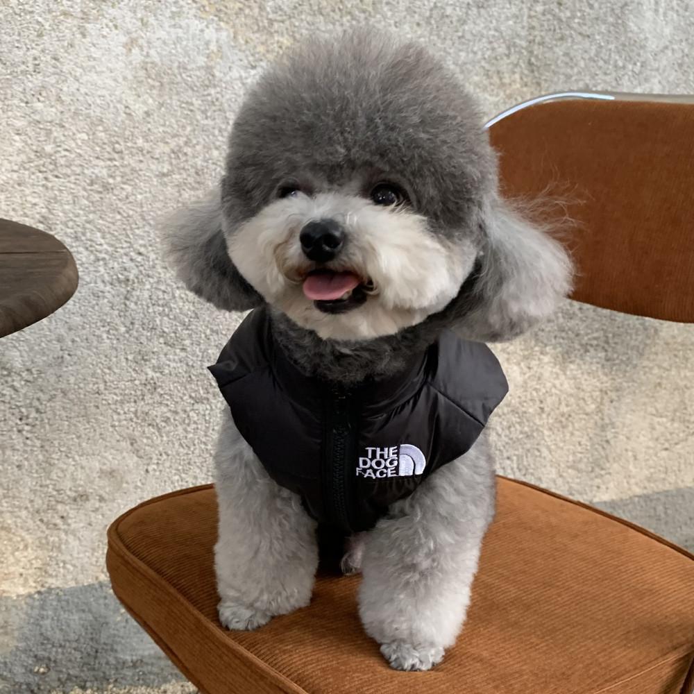 강아지패딩 강아지겨울옷 도그페이스 패딩조끼