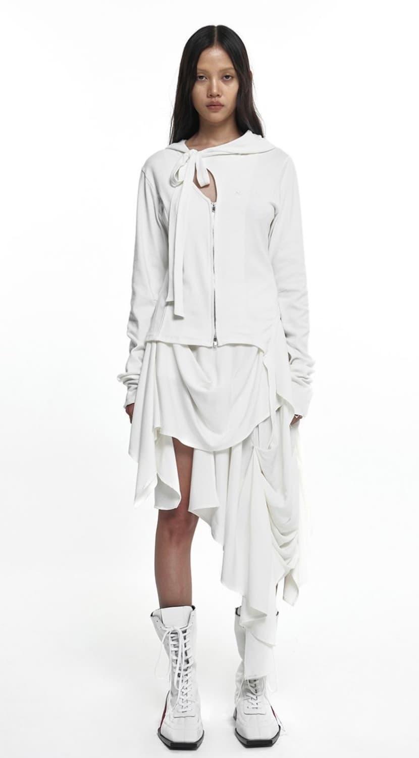 NACHE FLOW DROP SKIRT IVORY | 후루츠패밀리