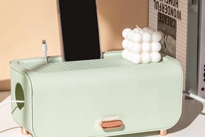 멀티탭 정리함 콘센트 전선 전기선 정리 케이스 책상 선정리 보관함