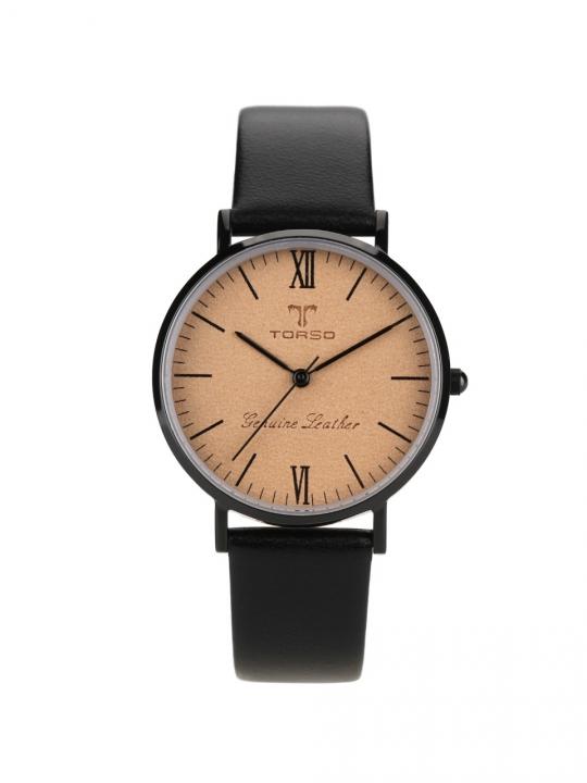 토르소 가죽문자판 손목시계 T0014 BK 33mm
