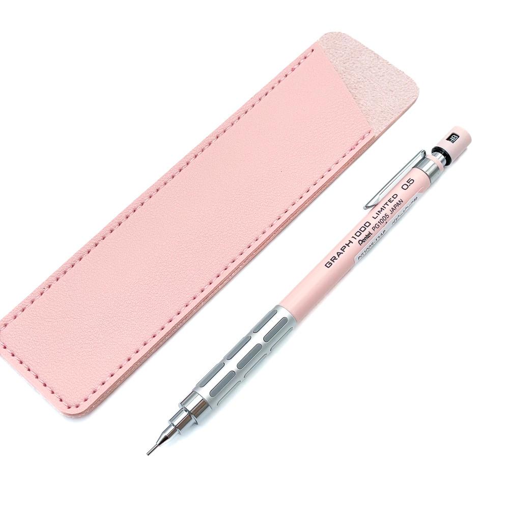펜텔 그래프 1000 아마존 한정판 베이비핑크 고급 샤프 0.5MM(가죽케이스 포함)
