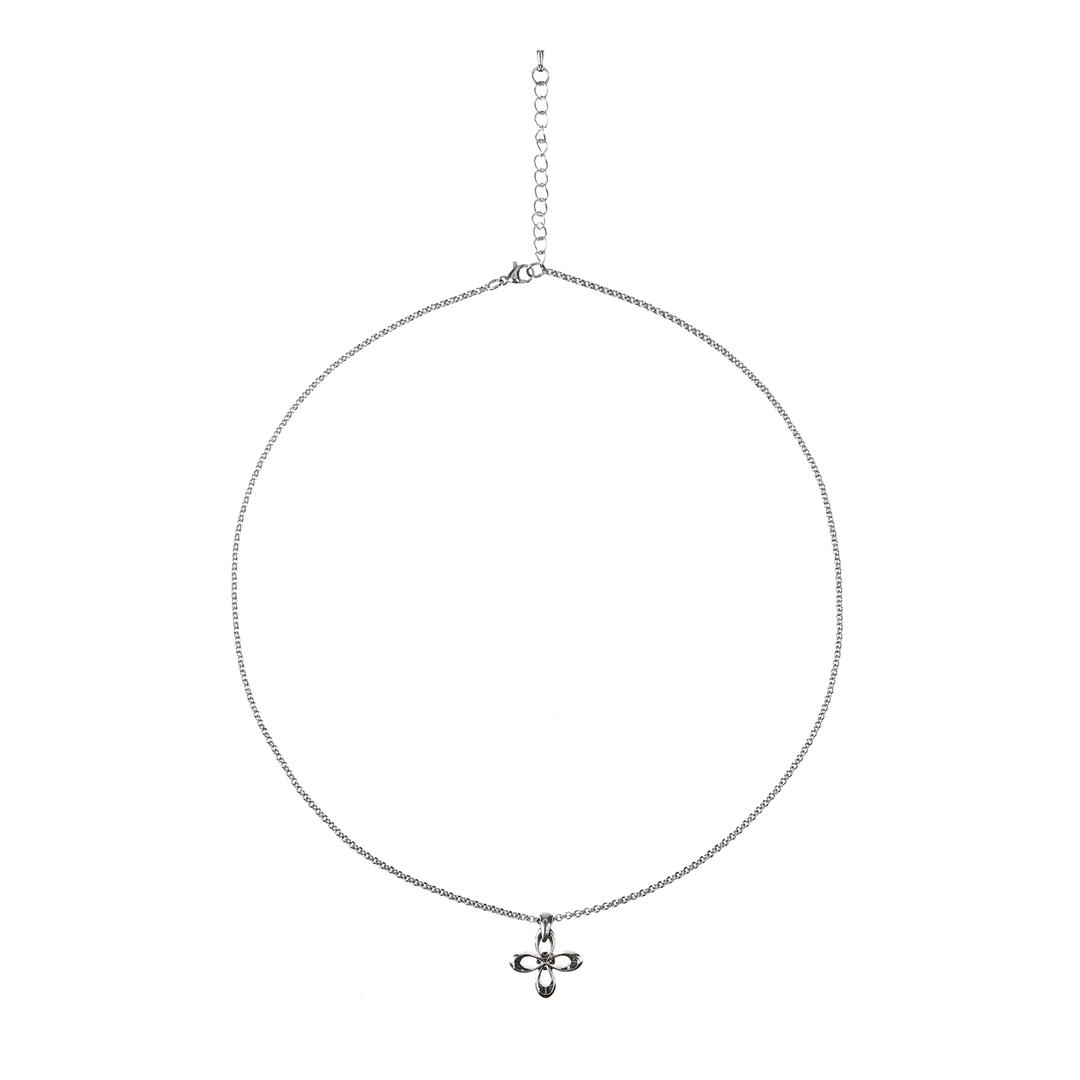 surgery metal clover emblem necklace