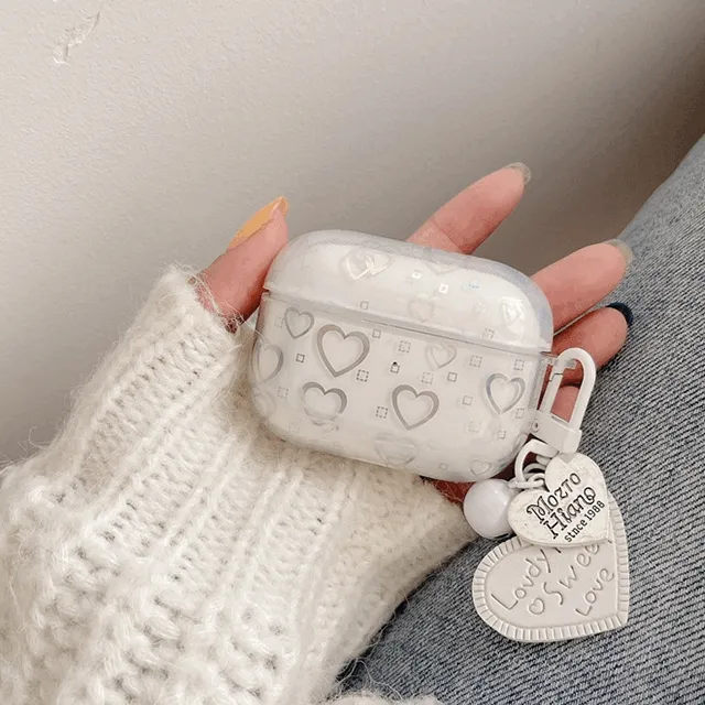 에어팟 투명 홀로그램 하트 방울 키링 젤리 실리콘 특이한 유니크 키치 하이틴 귀여운 심플 커플 친구 생일 선물 우정 이어폰 애플 케이스 에어팟케이스 1세대 2세대 프로 3세대