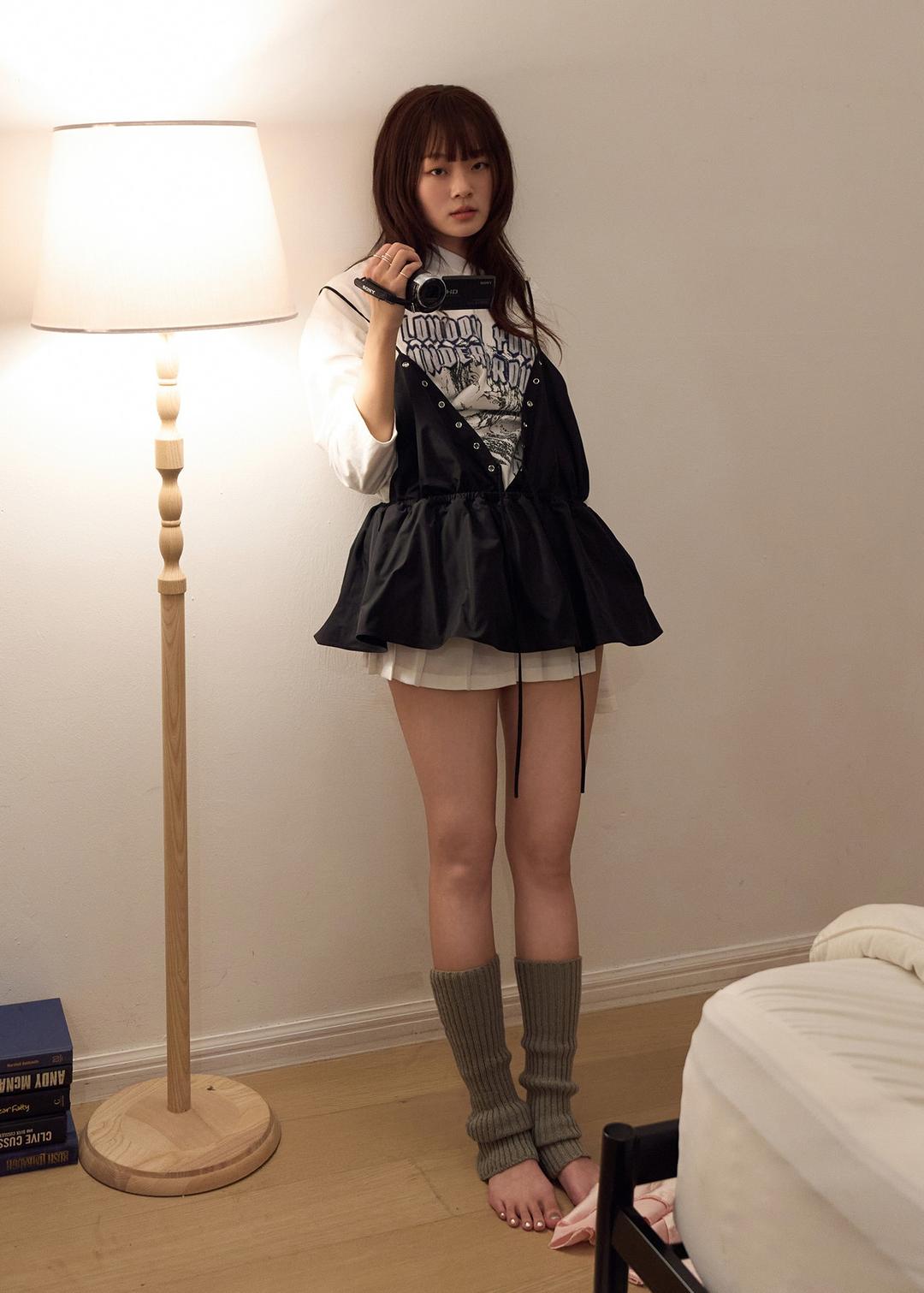 EYELET PEPLUM BUSTIER TOP (BLACK)