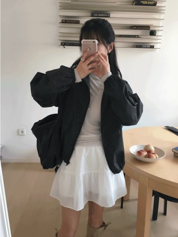 카우 도트 후드 jumper - 2color (땡땡이/패턴/후드점퍼/봄아우터/러블리/힙)