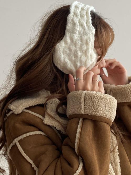 키메라제이 더블 꽈배기 니트 귀도리 귀마개 8color