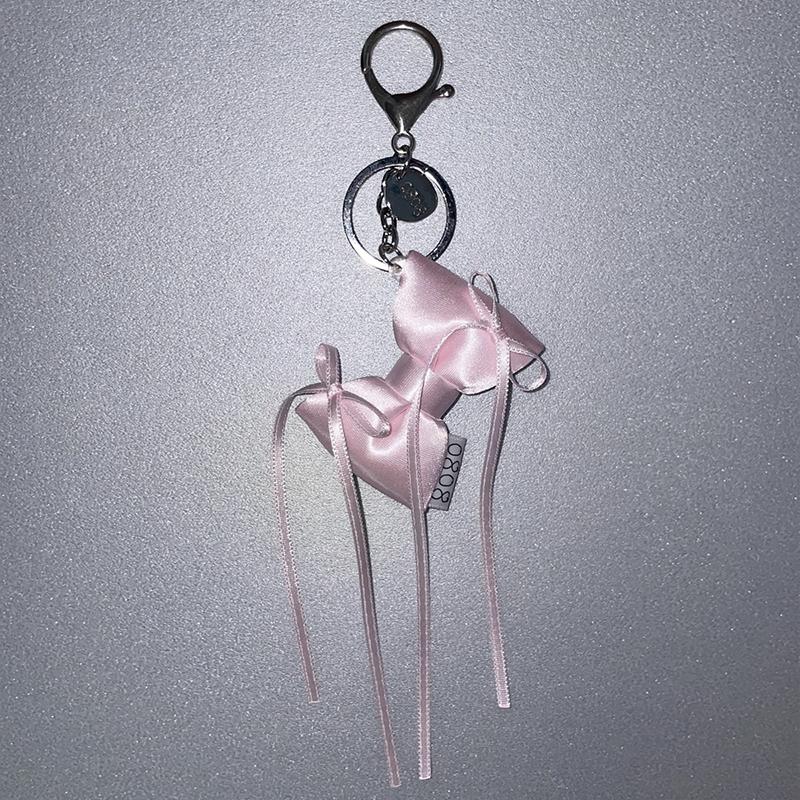 0808 ribbon keyring (pink)