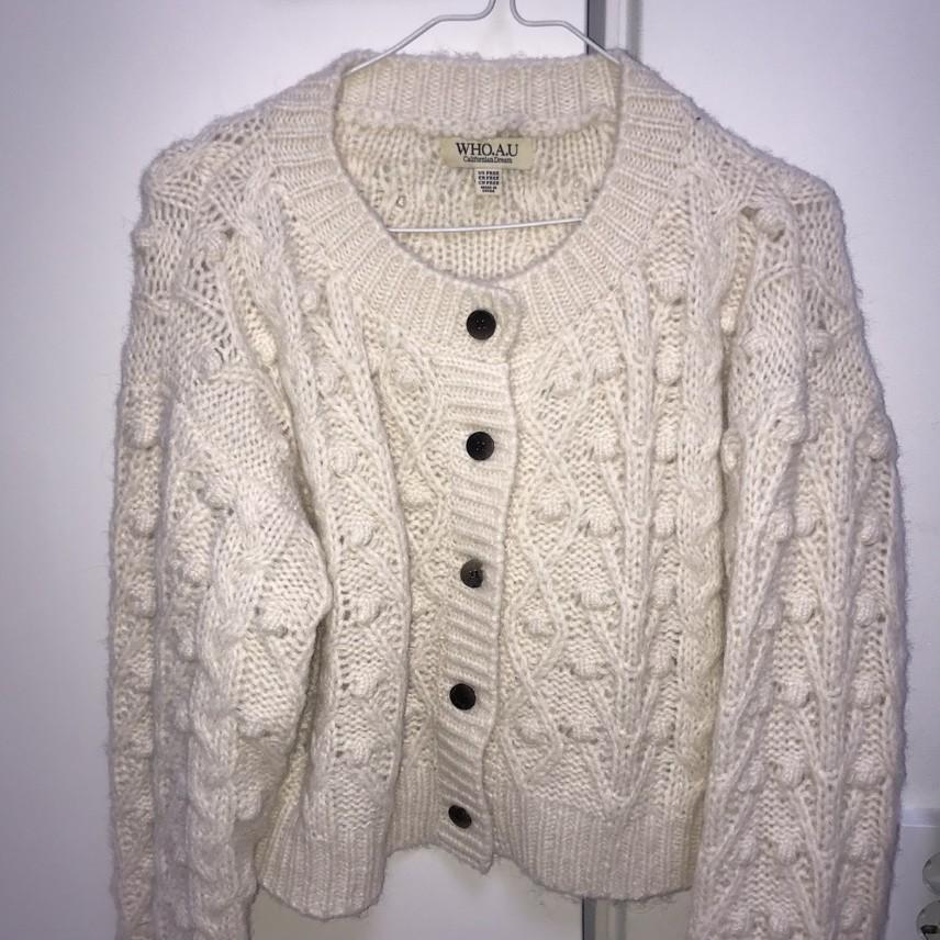 후아유 니트가디건