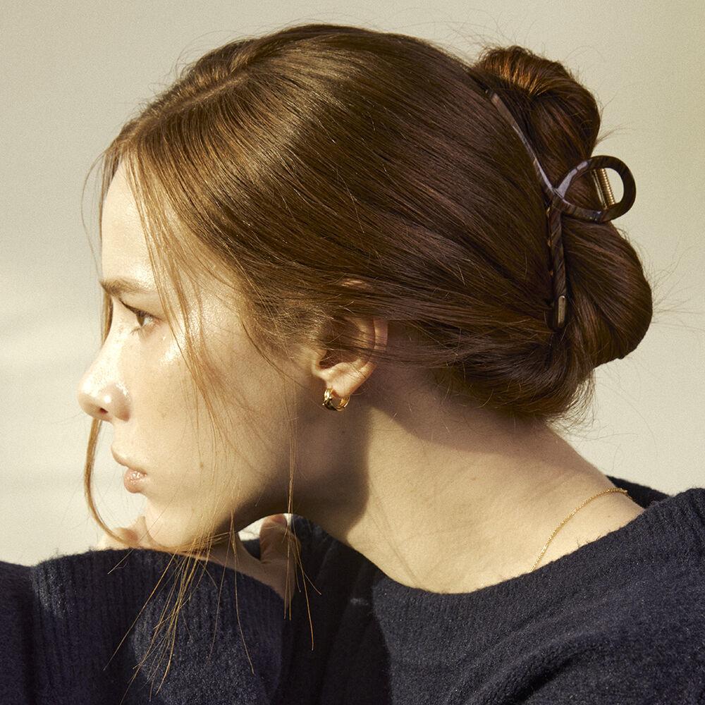 Marble twist hair claw clip (Modern brown)