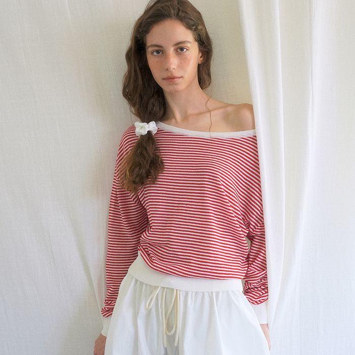 stripe knit 255 (red)