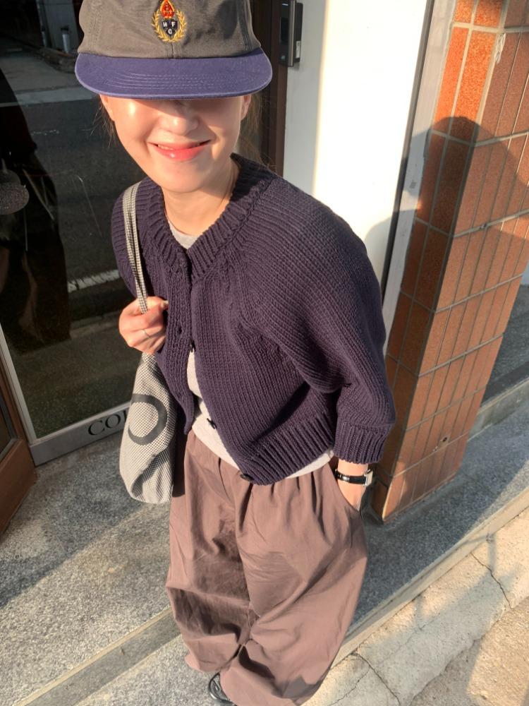 Reglan cropped cardigan(2COLOR)