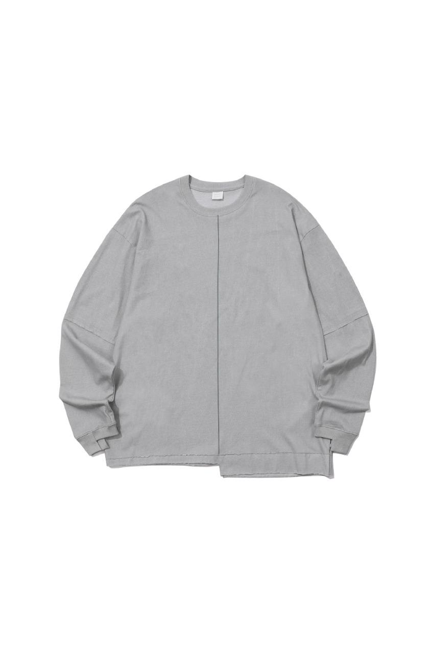 LOGO PRINTING CUTTING LONG SLEEVES _ GREY