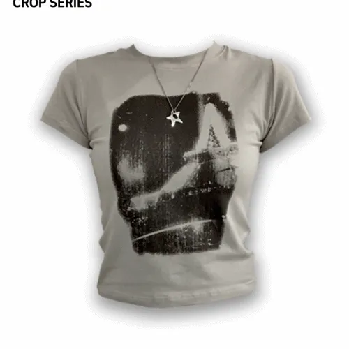 Ella Eiffel Semi Cropped T-shirt