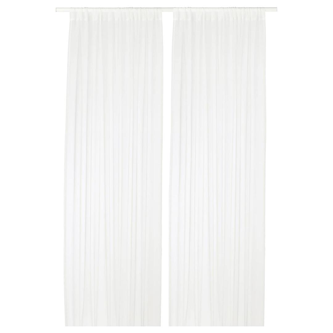 TERESIA Sheer curtains, 1 pair - white 145x250 cm