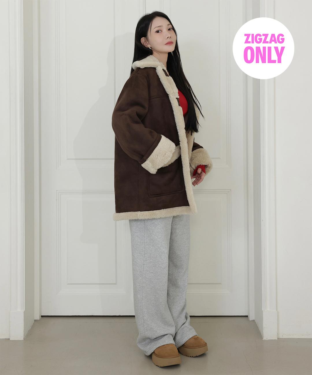 스파오 [앨리스펑크PICK💖] [신세틱레더] 하프 무스탕_SPJLF4VW01