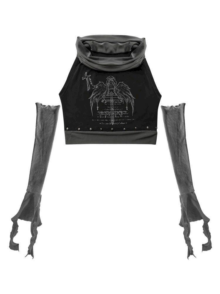 Simple skinny dark undershirt T-shirt【s0000012380】