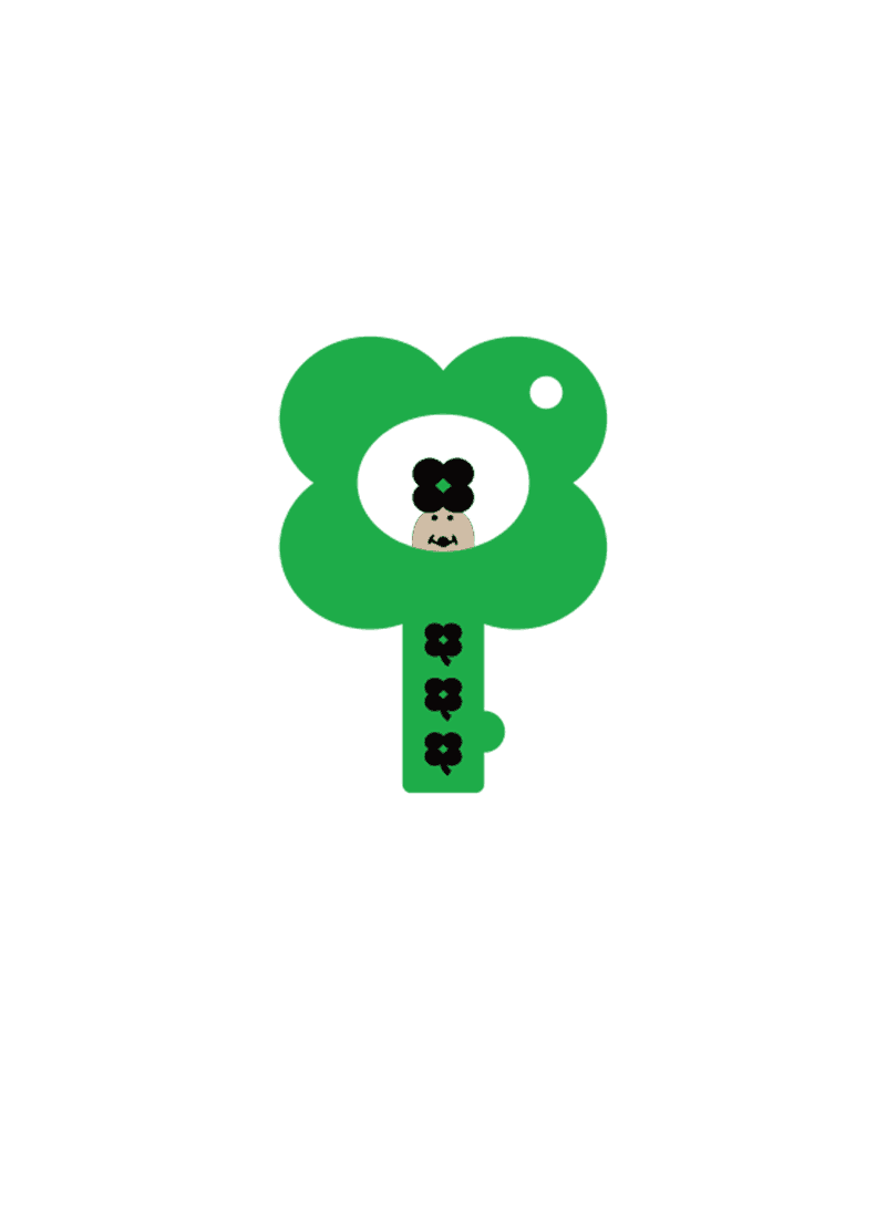 클로버 두더지 열쇠키링