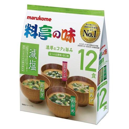 마루코메 요정의 맛 된장국 저염 4종 12개입, 1개 - 즉석국 | 쿠팡