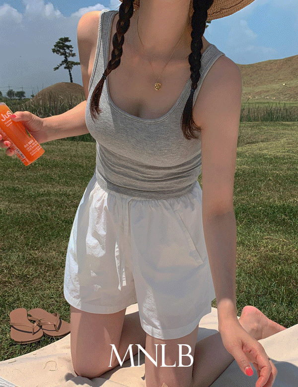 미니뽕 🌱[3만장돌파/밴딩바지/휴양지/여름][직진배송][MNLB] 아이스 썸머 나일론 밴딩 반바지