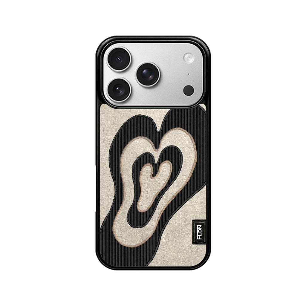 BLACK CORDUROY HEART