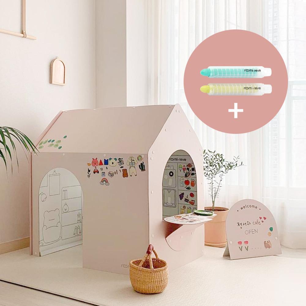 루미레브 스티커북 대형 종이집 만들기 플레이 하우스 유아집콕놀이