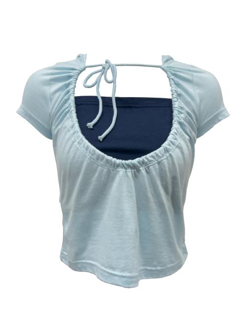 LUNA VEIL HOODIE T-SHIRTS BLUE