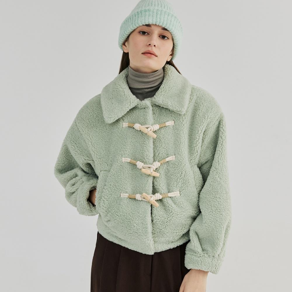 [빅재고세일]ECO FUR DUFFLE JACKET (MINT)