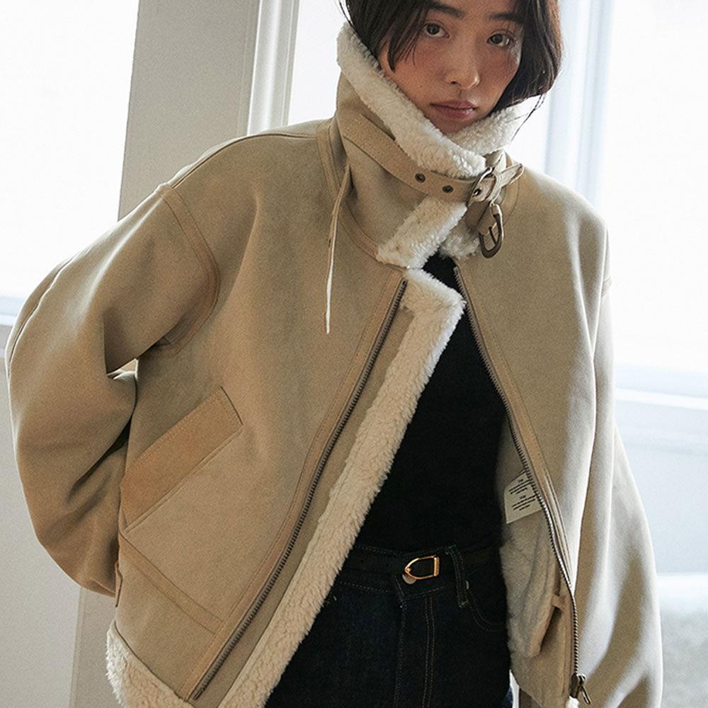 MATILDA SHEARING JACKET (LATTE)