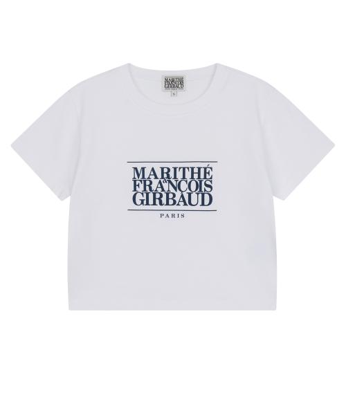 W CLASSIC LOGO CROP TEE white