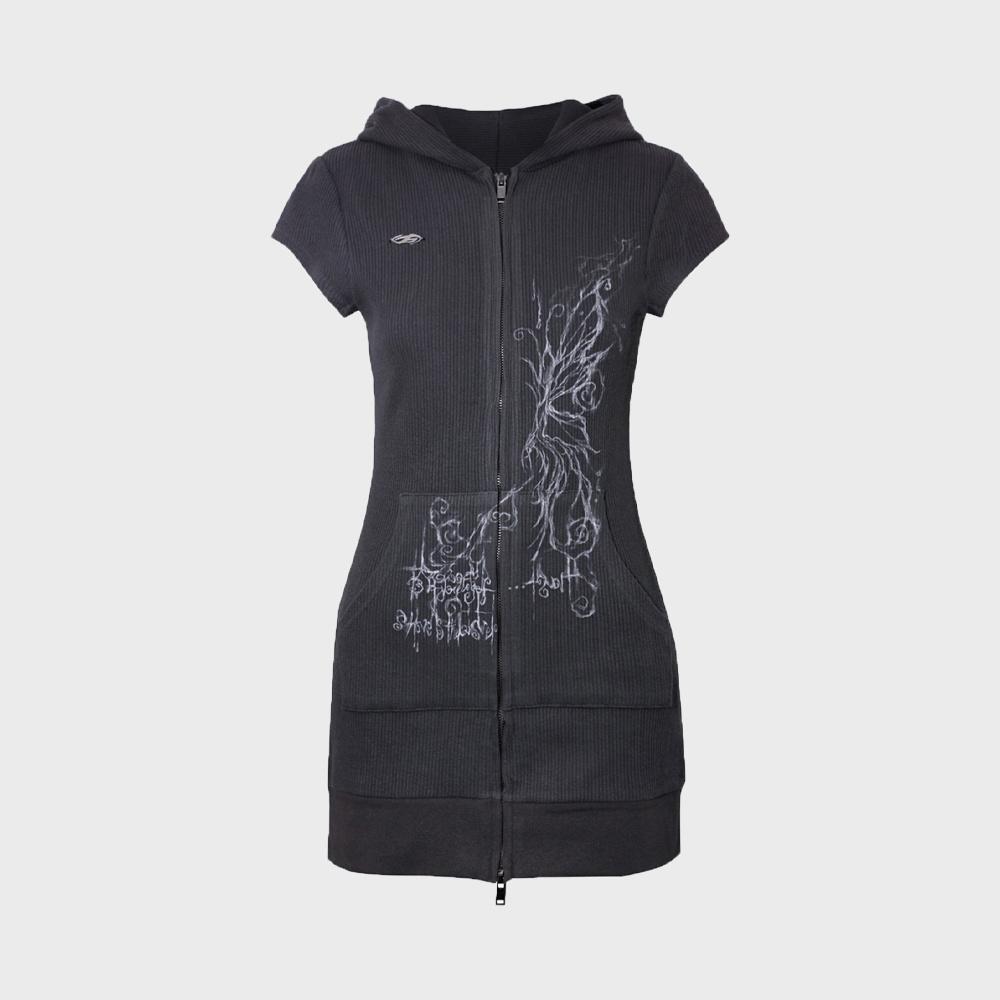 Long hoodie zip-up SS ver (2 Colors)